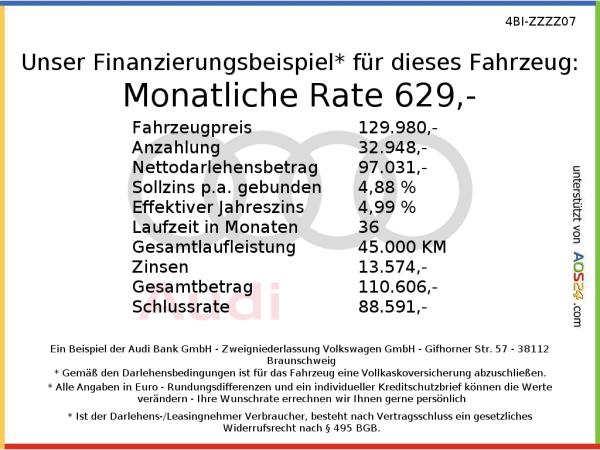 Audi RS6 Avant Digitales Cockpit Standhz. Memory LED