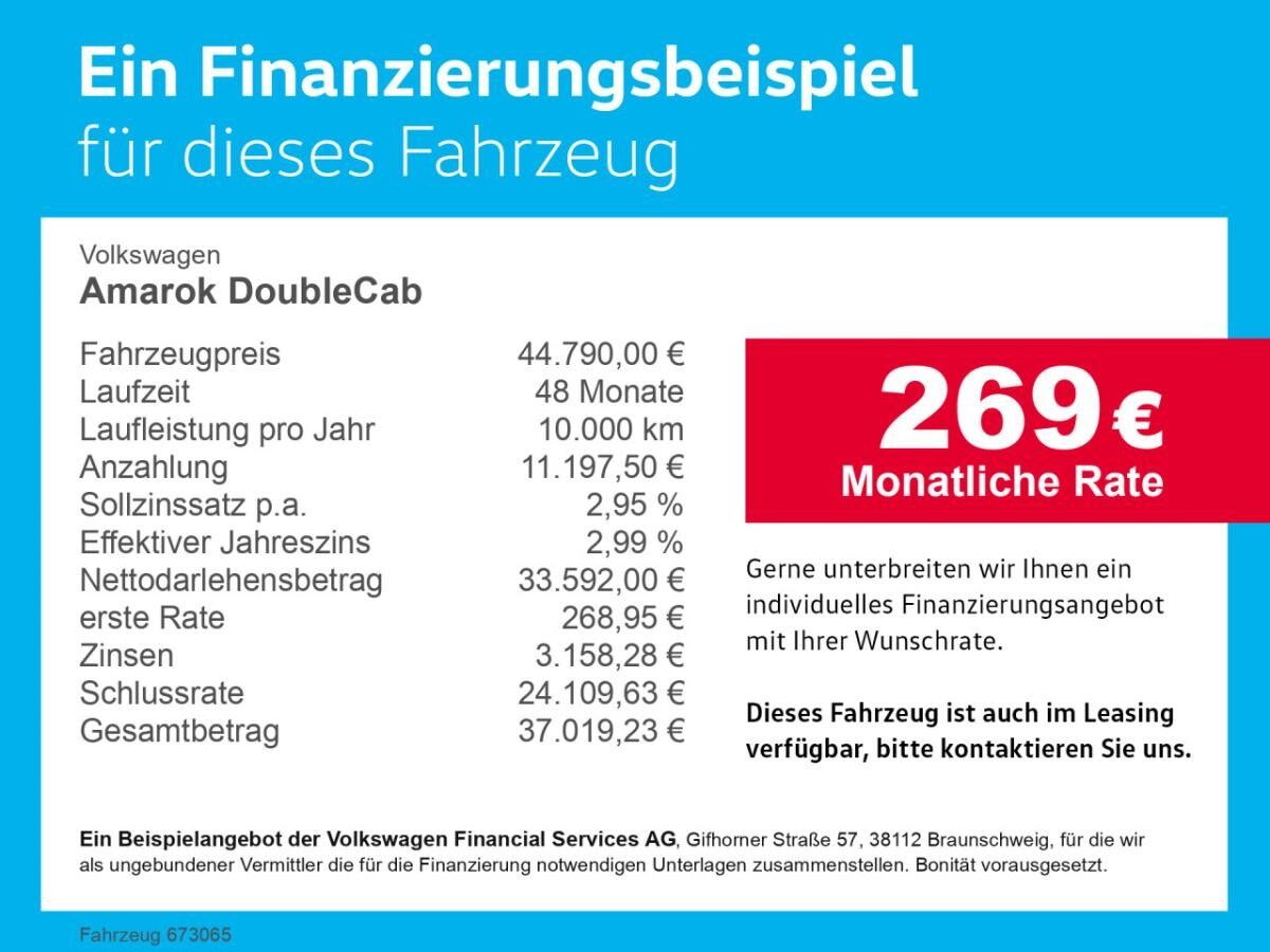 Volkswagen Amarok DoubleCab Bluetooth Navi LED Vollleder
