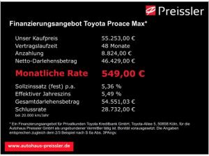 Toyota Proace Max D180PS Leit Work L4 35H Automatik * Junge Koffer + Ladebordwand*
