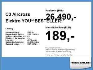 Citroën C3 Aircross Elektro YOU**BESTELLER** PDC+AUT