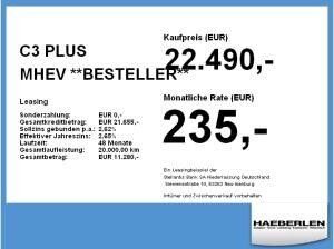 Citroën C3 PLUS MHEV **BESTELLER** LED+LM+PDC+AUT+SpurH