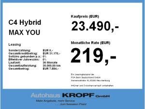 Citroën C4 Hybrid MAX **Gewerbeangebot**