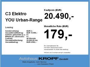 Citroën C3 Elektro YOU Urban-Range