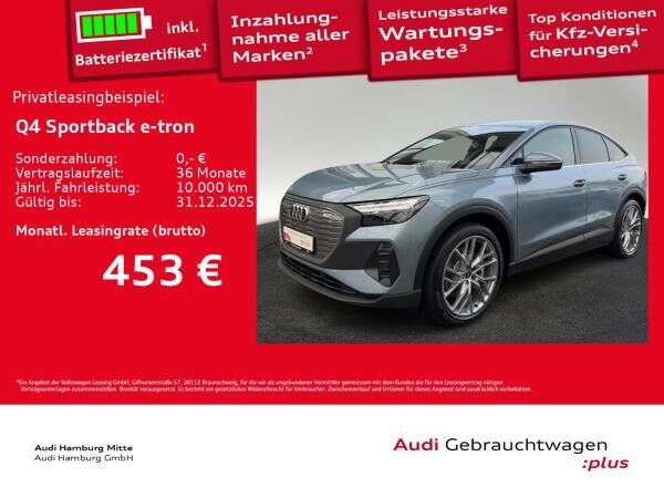 Audi Q4 e-tron Q4 Sportback e-tron 45 S line Waermepumpe