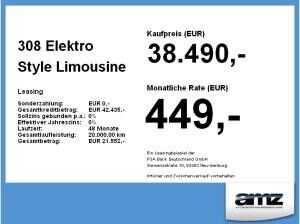 Peugeot 308 Elektro Style Limousine