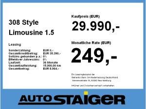 Peugeot 308 Style Limousine 1.5 Diesel