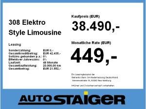 Peugeot 308 Elektro Style Limousine