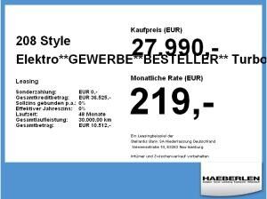 Peugeot 208 Style Elektro **Gewerbeknaller**