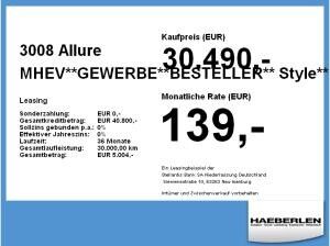 Peugeot 3008 Allure MHEV**GEWERBE**BESTELLER** LED+Navi