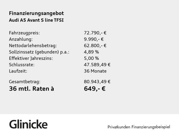 Audi A5 Avant e-hybrid QUATTRO+S-LINE+AHK+HUD+TECHPLU
