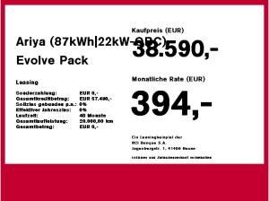 Nissan Ariya (87kWh|-OBC) Evolve Pack Panorama
