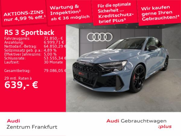 Audi RS3 RS 3 Sportback quattro S tronic Matrix-LED RS-Sportabgasanlage Sonos Keramik