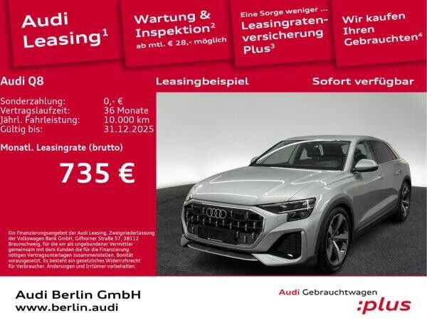 Audi Q8 45 TDI qu. tiptr. AHK MATRIX 360°K HUD NACHTS