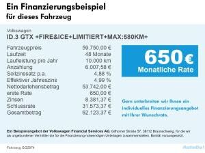 Volkswagen ID.3 GTX +FIRE&ICE+LIMITIERT+MAX:580KM+