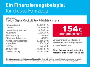 Volkswagen Caddy Digital Cockpit Pro Rückfahrkamera LED