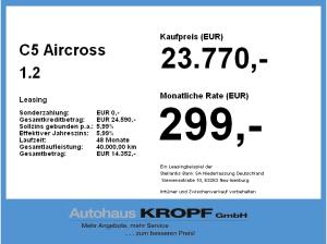 Citroën C5 Aircross 1.2 Fin. ab 2,99 % Navi,Parkpilot