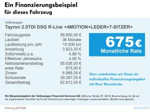 Volkswagen Tayron 2.0TDI DSG R-Line +4MOTION+LEDER+7-SITZER+