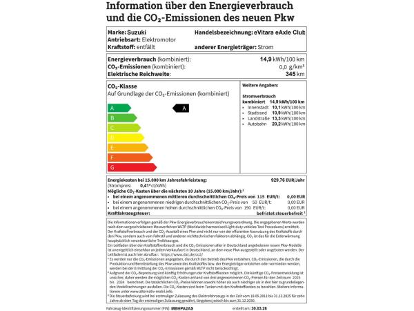 Suzuki e Vitara eAxle Club 49 kWh