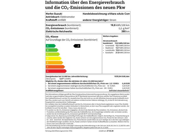 Suzuki e Vitara Comfort Allgrip-e 61 kWh eAxle