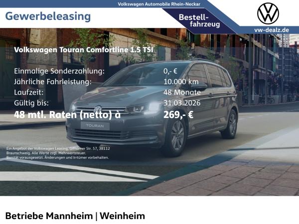 Volkswagen Touran Comfortline 1.5 TSI Klima ALU DAB ACC