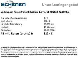 Volkswagen Passat Variant 1.5 TSI *Conceptline* Business Premium Navi SHZ Kamera