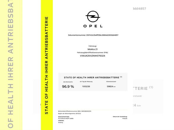 Opel Mokka-e Ultimate ,Navi,Sitzheizung,Parkpilot,