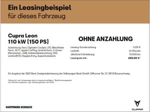 Cupra Leon eTSI DSG NAVI SITZHEIZUNG EINPARKHILFE LED