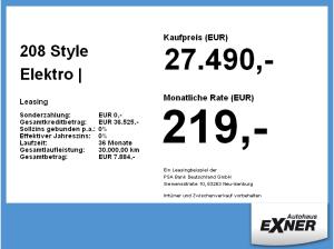 Peugeot 208 Style Elektro | FREI KONFIGURIERBAR | Gewerbe