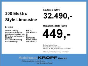 Peugeot 308 Elektro Style Limousine