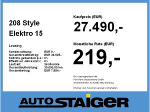 Peugeot 208 Style Elektro