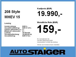 Peugeot 208 Style MHEV