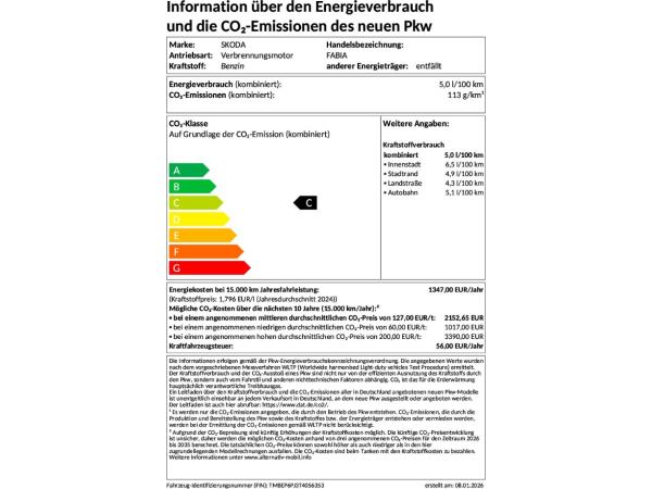 Skoda Fabia 1.0 TSI Tour SOFORT VERFÜGBAR! ACC Kamera DynLicht LED LM