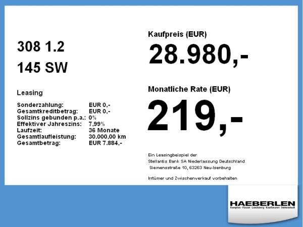 Peugeot 308 1.2 145 SW S tyle *Parksensor+Tempomat*