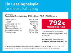 Volkswagen Grand California 600 AHK Hochbett PDC LED Kamera