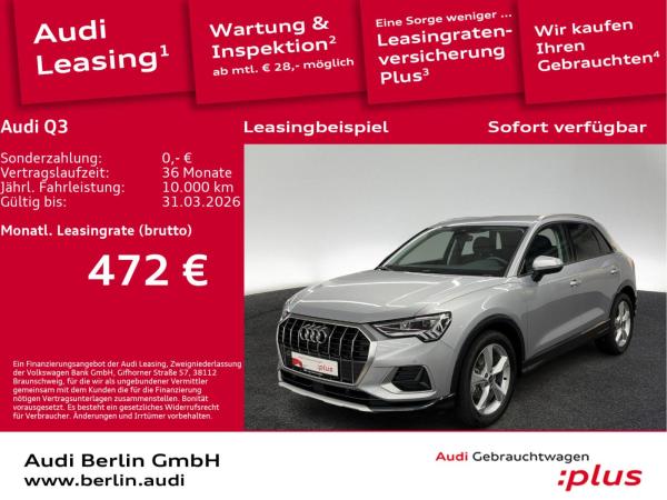Audi Q3 advanced 35 TFSI S tr. AHK RFK SONOS NAVI LED