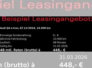 Audi Q4 e-tron 45 / Navi+, Standklima, LED, RFK, WP