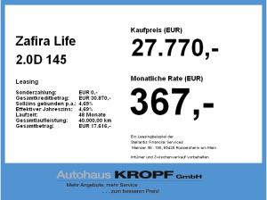 Opel Zafira Life 2.0D Navi,HeadUpDisplay,Sitzheizung