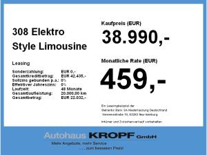 Peugeot 308 Elektro Style Limousine