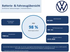 Volkswagen ID.7 Tourer GTX 4MOTION 86 kWh SOH:98% AHK KAM NAVI 5J.GAR
