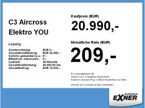 Citroën C3 Aircross Elektro YOU