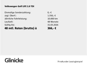 Volkswagen Golf Life "ENERGY" 2,0 TDI DSG | Navi