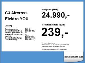 Citroën C3 Aircross Elektro YOU