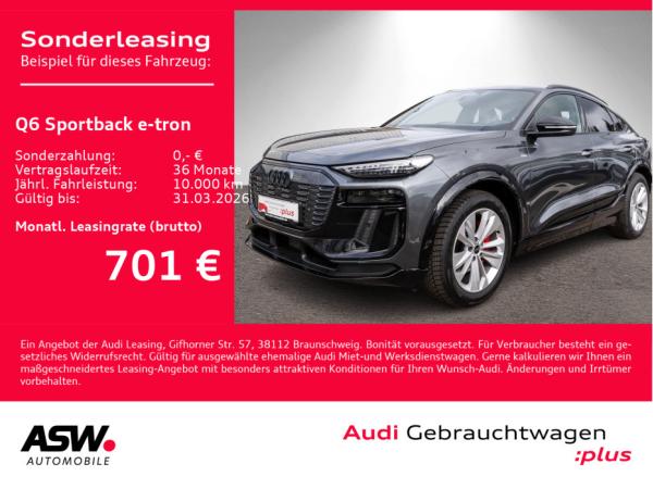 Audi e-tron Q6 Sportback e-tron performance !0,25! S line AHK 360° // Sofort verfügbar