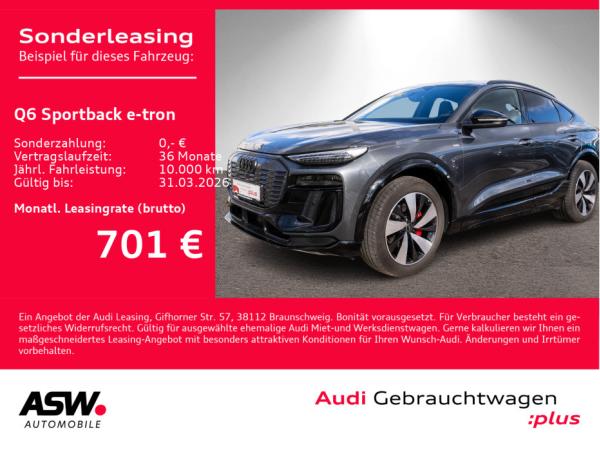Audi e-tron Q6 Sportback e-tron performance !0,25! S line AHK 360° // Sofort verfügbar