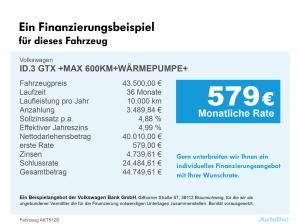 Volkswagen ID.3 GTX +MAX 600KM+WÄRMEPUMPE+