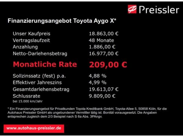 Toyota Aygo X 1,0 l Teamplayer Air 5 M T Faltdach LED Apple CarPlay Android Auto Mehrzonenklima