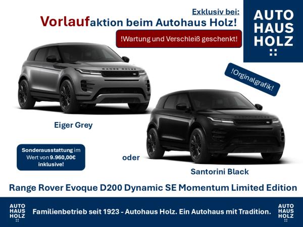 Land Rover Range Rover Evoque Sondermodell Momentum Dynamic SE -  20ZOLL SCHWARZ - SCHWARZ PAKET - KOMFORTPAKET - SHZ - FAHRPAKET