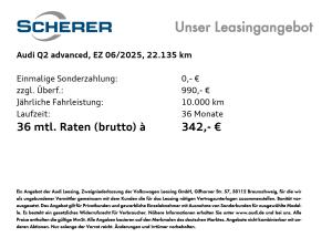 Audi Q2 advanced 35 TFSI S tronic NAVI RFK SHZ PDC