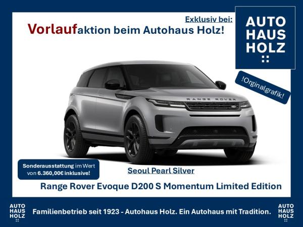 Land Rover Range Rover Evoque Sondermodell Momentum S -  19ZOLL SCHWARZ - 360 GRAD KAMERA - KOMFORTPAKET - SHZ - FAHRPAKET