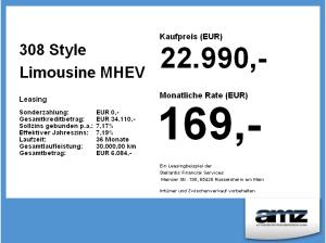 Peugeot 308 ⚡ Peugeot 308 Style MHEV| Top-Deal | Zulassung inkl. | 0€ AZ